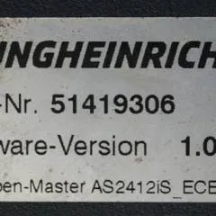 Jungheinrich 51226801 | Rij/hef/stuur regeling  drive/lift/steering controller AS2412 i S index B Sw 1,06 51419306 sn. S1AX00087844 from ECE225 year 2016