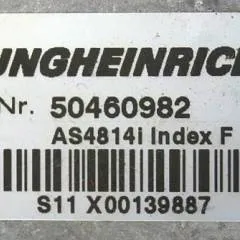 Jungheinrich 50460982 | Rij regeling Drive controller AS4814i index F 51013720 sw. 1.32 from ETV214 year 2009 sn.S11X0013987