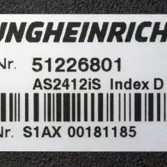 Jungheinrich 51226801 | Rij/hef/stuur regeling  drive/lift/steering controller AS2412 i S index D Sw. 1,07 51263516 sn. S1AX00181185 from ERE225 fixed platform year 2015