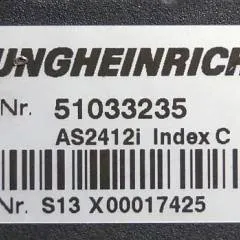 Jungheinrich 51033235 | Rij regeling Drive controller AS2412i index C Sw. 1,05 51092751 Sw. 2,02 51067231 from ERE225 year 2011 sn. S13X00017425