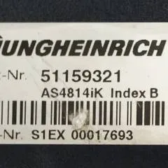 Jungheinrich 51159321 | Rij/hef regeling drive/lifting controller AS4814Ik Index B 51198205 inkl. LA1/4FTER from ETV216 year 2014 sn. S1EX00017693