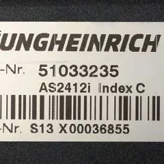 Jungheinrich 51033235 | Rij regeling Drive controller AS2412i index C from ESC214 year 2018 sn. S13X00036855