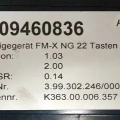 Still 0009460836 | Display V1.03  HW 2.00 Sw. 0.14 399302246/0000 sn K363.00.006.357 from Still FMX14N year 2018