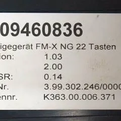 Still 0009460836 | Display V1.03  HW 2.00 Sw. 0.14 399302246/0000 sn K363.00.006.351 from Still FMX14N year 2018
