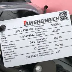 Jungheinrich unknown | Battery 24 2PZB150 year 2024 weight 150 kg sn. C81419642 outside measurement 660x145x595mm