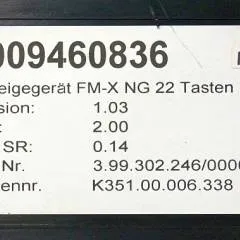 still 0009460836 | Display V1.03  HW 2.00 Sw. 0.14 399302246/0000 sn K351.00.006.338 from Still FMX14N year 2018