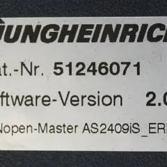 Jungheinrich 51206665 | Rij/hef regeling Drive/lift controller AS2409 i S Index A Sw. 2,03 51246071 from ERE120 with folding platform year 2015 sn. S1GX00025967