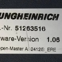 Jungheinrich 51226801 | Rij/hef/stuur regeling  drive/lift/steering controller AS2412 i S index B Sw. 1,06 51263516 sn. S1AX00083326 from ERE225 year 2016