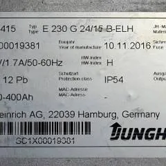 Jungheinrich 51183045 | build in charger ELH2415  24V 15A capacity 100-400Ah 51646684 51579272 Sw V1,07 sn. SC1X00922544 year 2018