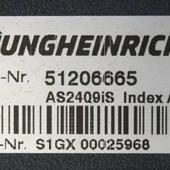 Jungheinrich 51206665 | Rij/hef regeling Drive/lift controller AS2409 i S Index A Sw. 2.03 51246071 sn. S1GX00025968 from ERE120 with folding platform year 2015