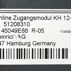 Jungheinrich 51208310 | ISM online data recorder KH 12-48 VDC 51308291 Sw. 03.00 sn.45049E88 R-05
