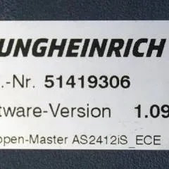 Jungheinrich 51226801 | Rij/hef/stuur regeling  drive/lift/steering controller AS2412 i S index C Sw. 1,09 51419306 sn. S1AX0009806 from ECE225 year 2017
