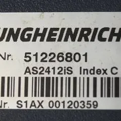Jungheinrich 51226801 | Rij/hef/stuur regeling  drive/lift/steering controller AS2412 i S index C Sw 1.04 51617474  sn. S1AX00120359 from ERD220 year 2018