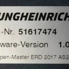 Jungheinrich 51226801 | Rij/hef/stuur regeling  drive/lift/steering controller AS2412 i S index C Sw 1.04 51617474  sn. S1AX00120359 from ERD220 year 2018