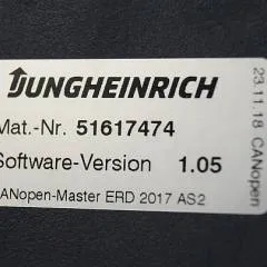 Jungheinrich 51226801 | Rij/hef/stuur regeling  drive/lift/steering controller AS2412 i S index C Sw 1.05 51617474  sn. S1AX10015733 from ERD220 with fixed platform year 2018