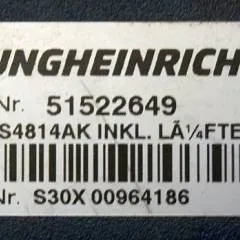Jungheinrich 51452096 | Rij/hef regeling drive/lift controller AS4814AK Index O 51522649 INKL LA1/4FTER sn.S1EX00042567 from ETV214 year 2017