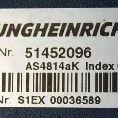 Jungheinrich 51452096 | Rij/hef regeling drive/lift controller AS4814AK Index O 51522649 INKL LA1/4FTER sn.S1EX00036589 from ETV214 year 2017