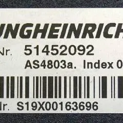 Jungheinrich 51452092 | Stuur regeling steering controller AS4803A index O 51493009 sw 1.05 sn. S19X00163696 from ETV216 year 2017