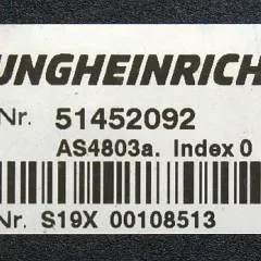 Jungheinrich 51452092 | Stuur regeling steering controller AS4803A index O sn. S19X00108513 from ETV216 year 2017