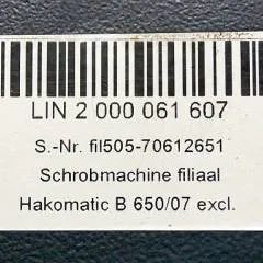 Hako 2000061607 | Display for B650/07 sn. Fil 505-7061265