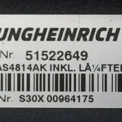 Jungheinrich 51452096 | Rij/hef regeling drive/lift controller AS4814AK Index O 51522649 INKL LA1/4FTER sn.S1EX00042576 from ETV214 year 2017
