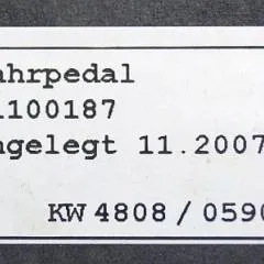 Jungheinrich 51100187 | Drive pedal for ETV from 2003 till 2011 also known as 51248538 51175578 51100187 51013915 50262622 sn. 05906813