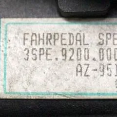 Jungheinrich 51224270 | drivepedal 3SPE.9200.000-01 sn.AZ-9510000