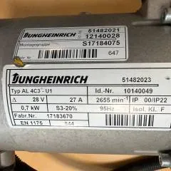 Jungheinrich 51482021 | Steering motor AL 4C3-41 51482023 id nr. 10140049 fabr nr. 17183670 12140028 S17184075