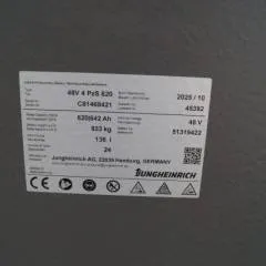 Jungheinrich unknown | Battery 48V620Ah 4PZS620 outside measurements 830x525x785mm weight 933 kg year 2025 sn. C81468412