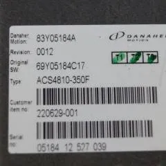 Toyota/BT 220629-001 | Danaher motion AC Superdrive motor controller 83Y05184A ACS4810-350F Rev 0012 sn. 0518412527039