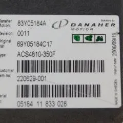 Toyota/BT 220629-001 | Danaher motion AC Superdrive motor controller 83Y05184A ACS4810-350F Rev 0011 sn. 0518409529394
