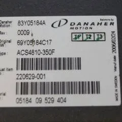 Toyota/BT 220629-001 | Danaher motion AC Superdrive motor controller 83Y05184A ACS4810-350F Rev 0009 sn. 0518409529404