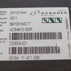Toyota/BT 220629-001 | Danaher motion AC Superdrive motor controller 83Y05184A ACS4810-350F Rev 0011 sn. 0518411411056